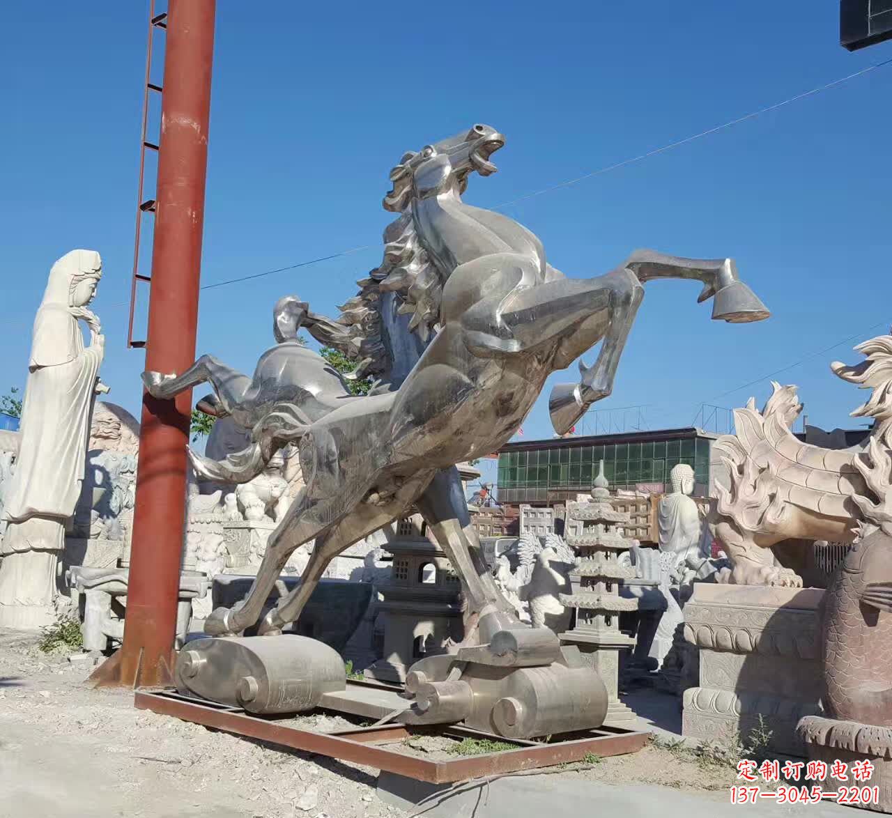 福建精致大气的不锈钢飞马雕塑