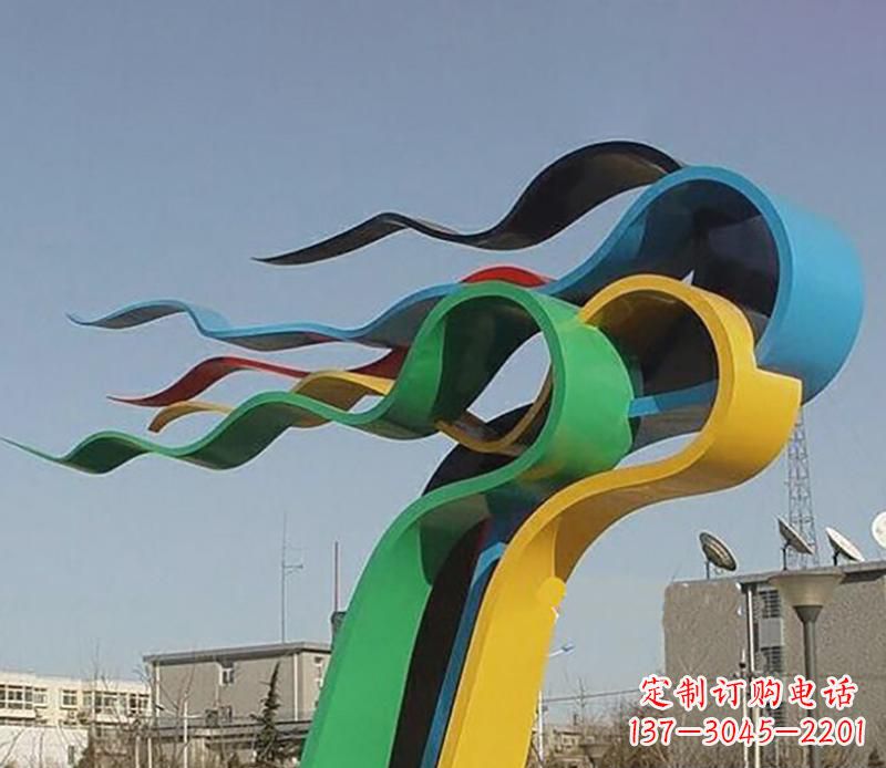 福建现代时尚飘带景观雕塑