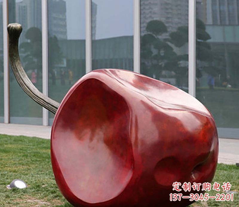福建优雅大气的不锈钢苹果雕塑
