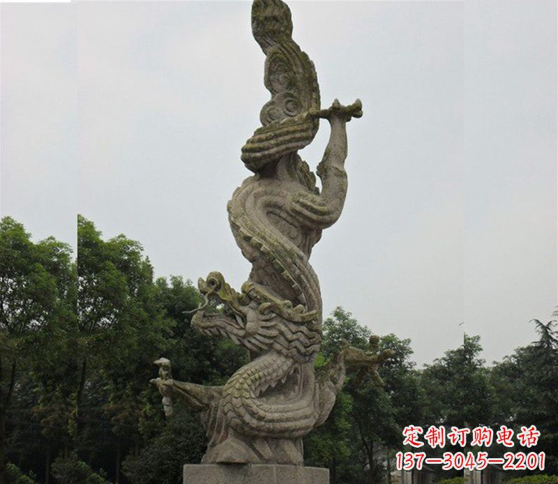 福建广场大理石龙雕塑
