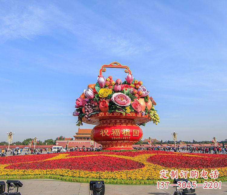 福建大型不锈钢花篮雕塑,艺术缔造美好景观