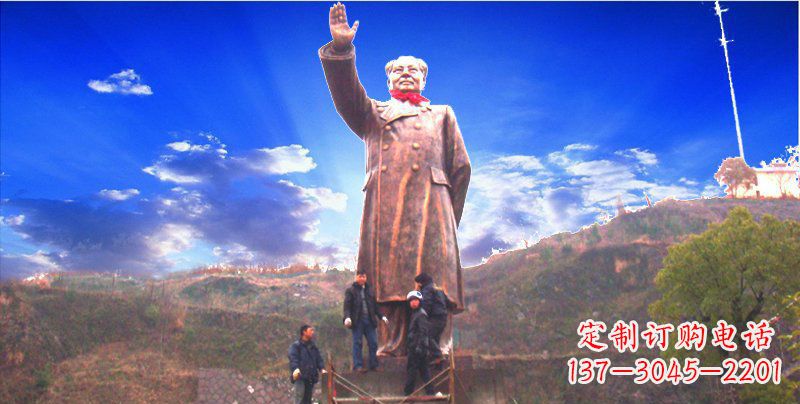 福建广场大型毛主席伟人铜雕