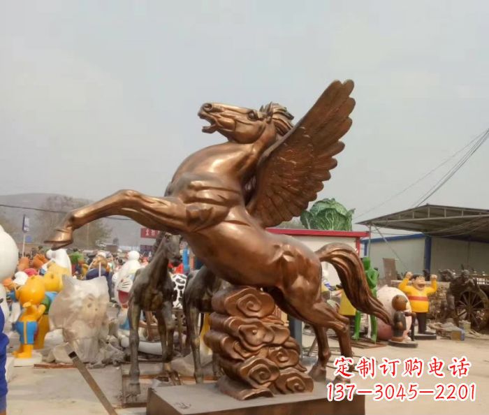 福建广场飞马铜雕,精美绝伦