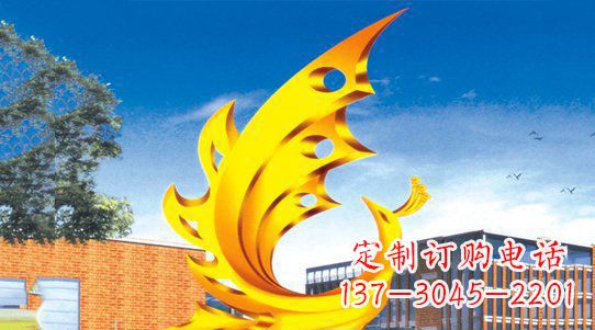 福建浩瀚神秘的凤凰不锈钢雕塑