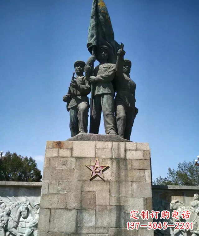 福建传承革命精神领雕纪念铜雕战士雕塑