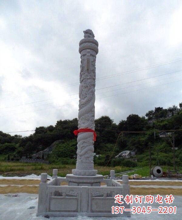福建高质感汉白玉华表雕塑,让您的空间时尚更有品位