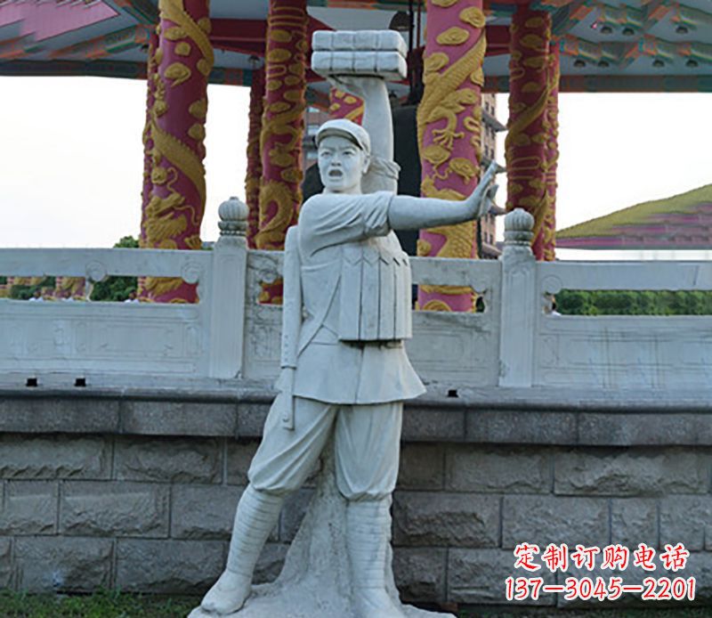 福建广场景观董存瑞石雕