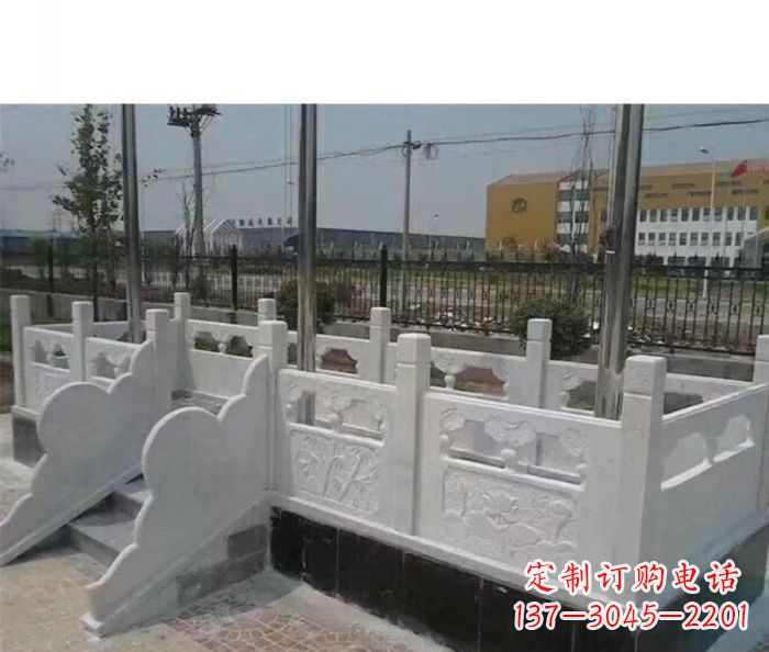 福建完美的城市景观--汉白玉升旗台石雕