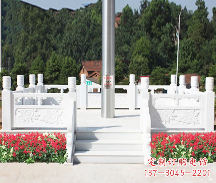 福建广场景观汉白玉升旗台石雕 (4)