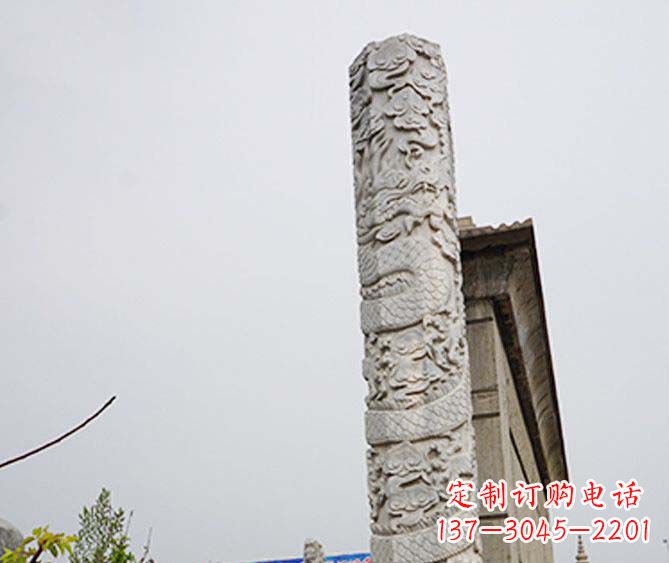 福建精美艺术品,象征霸气,盘龙柱石雕