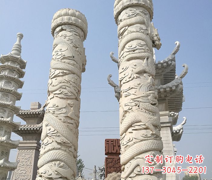 福建传承雄风,精美绝伦的盘龙柱石雕