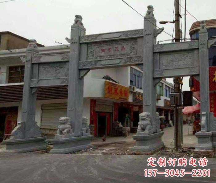 福建三门石雕牌坊-最精致的雕塑作品