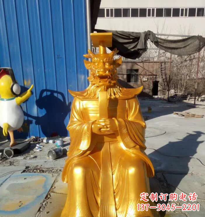 福建中领雕塑:精美龙王铜雕