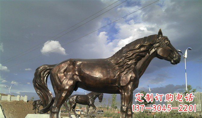 福建广场马动物铜雕 (2)