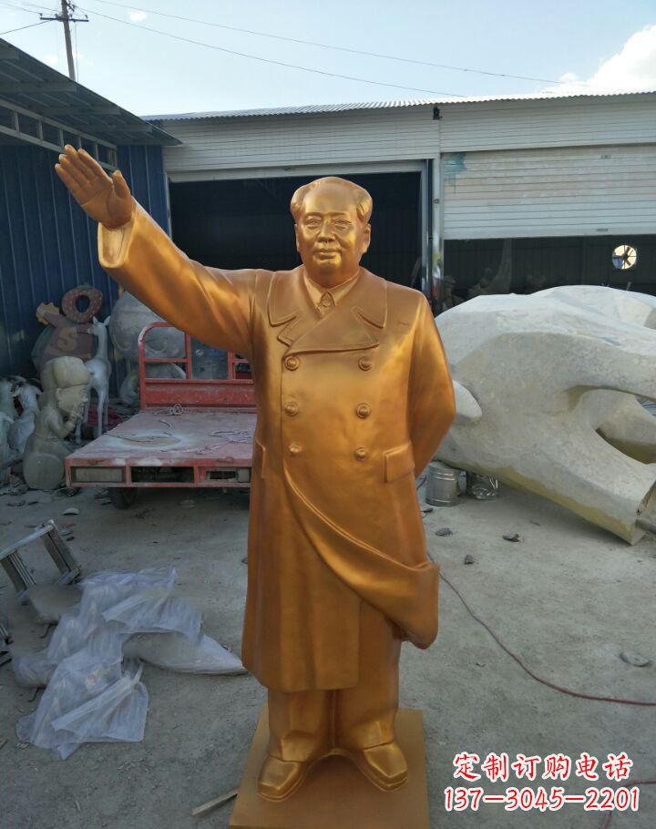福建广场毛主席铜雕