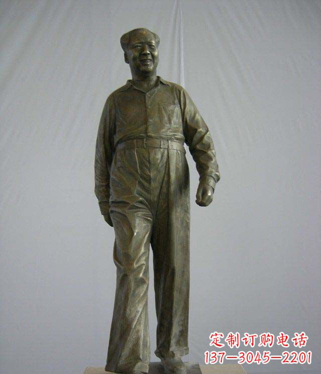 福建中领雕塑:经典革命人物毛主席铜雕