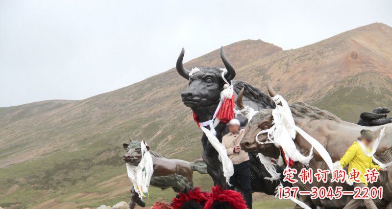福建完美纪念:牦牛景观铜雕