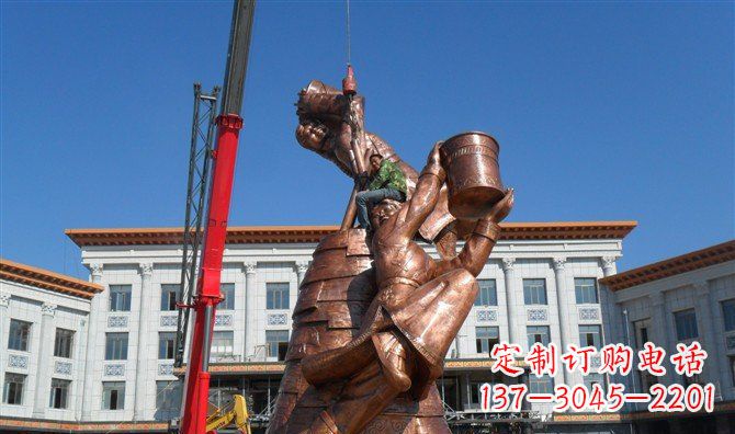 福建尊贵跳舞的美女铜雕