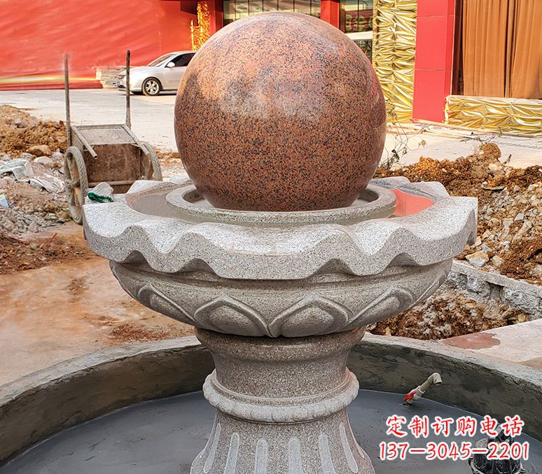 福建精美喷泉石雕塑,点缀室外美感