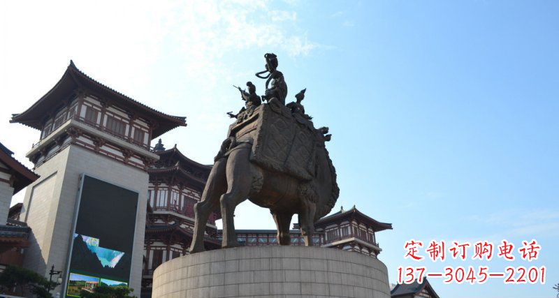 福建古典经典,丝绸柔情骆驼雕塑