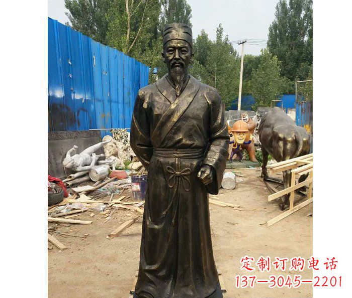 福建领雕塑定制广场铜雕刘备人物雕塑