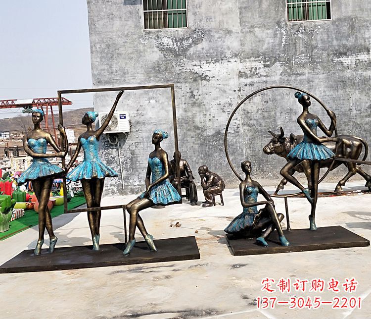 福建广场铜雕美女人物雕塑