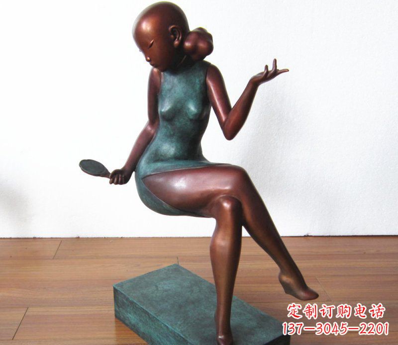 福建高雅美女铜雕,展现优雅唯美