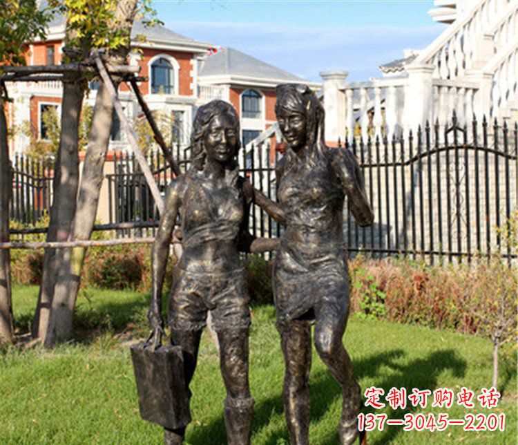 福建精致温润的女孩铜雕