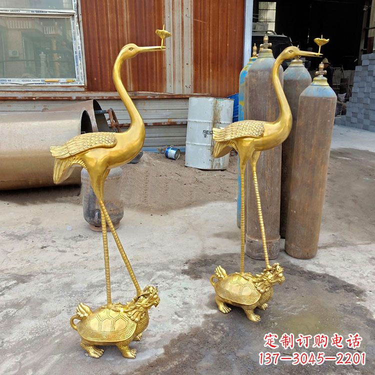 福建龟鹤延年仙鹤铜雕