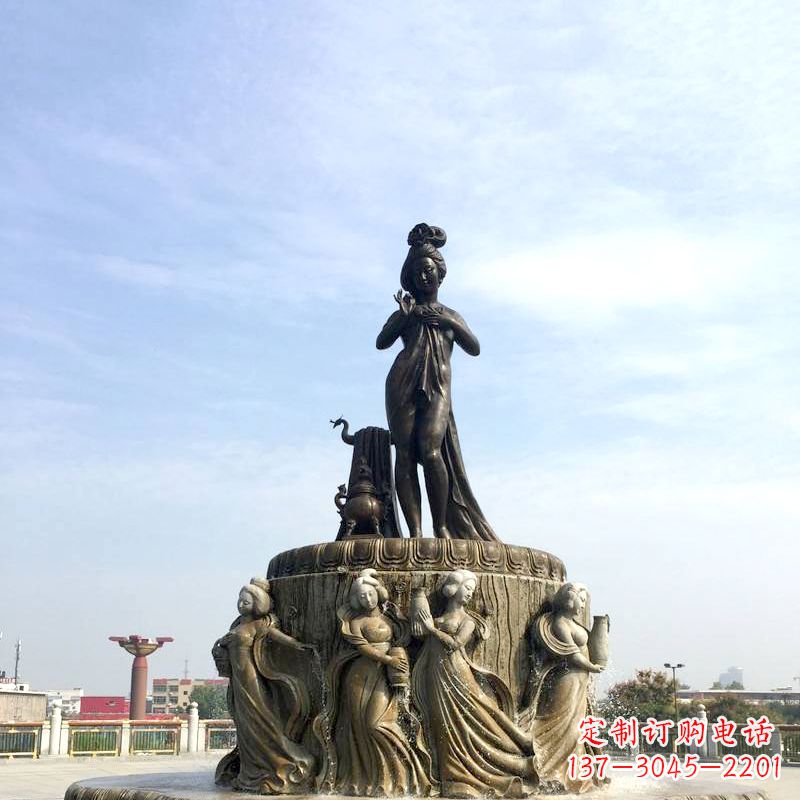 福建贵妃出浴景观雕塑-城市园林历史人物中国古代四大美女大象