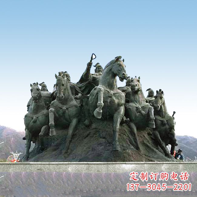 福建郭子仪出征情景雕塑-景区景点中国历史名人大型雕塑