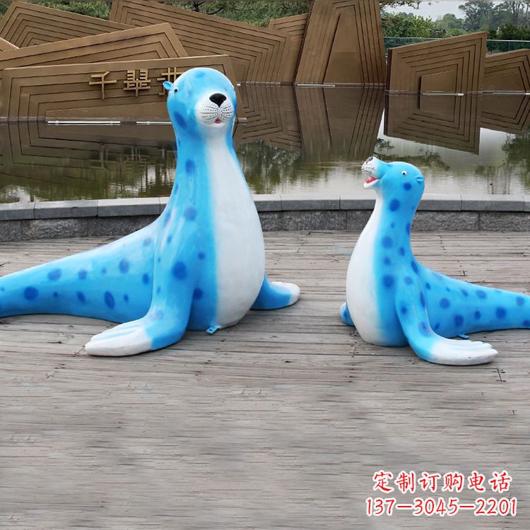 福建海豹玻璃钢卡通雕塑——展现优雅的豹纹完美艺术