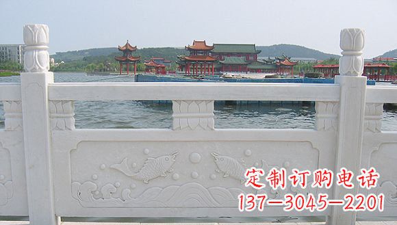 福建海边汉白玉栏板雕塑