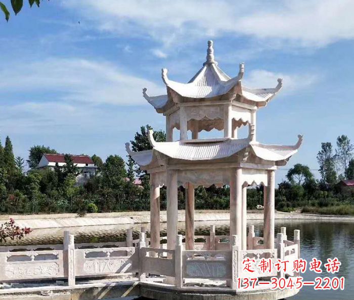 福建中领雕塑精心打造的海边抒情凉亭雕塑,以海…