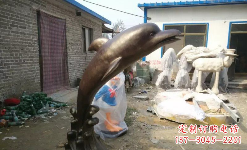 福建海豚精美铜雕,给你不一样的视觉享受