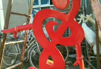 福建中领雕塑-不锈钢音符抽象雕塑