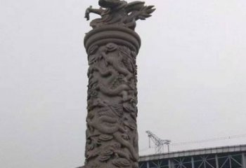 福建中领雕塑|仿古盘龙柱石雕