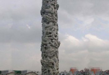 福建精美仿古盘龙柱石雕