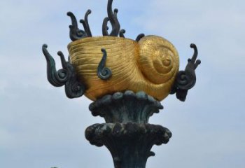 福建海洋经典之作--海螺铜雕