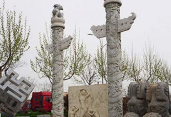 福建盘龙柱石雕华丽装点美丽家园