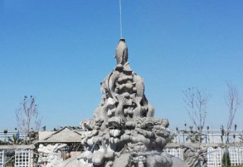 福建令人称羡的广场龙龟喷泉石雕