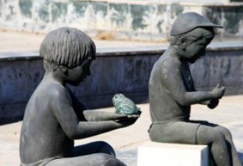 福建儿童景观铜雕，携带童趣的青蛙