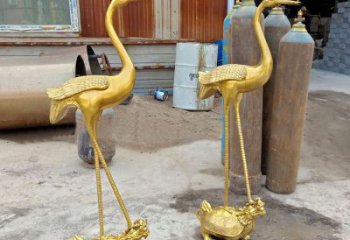 福建龟鹤延年仙鹤铜雕