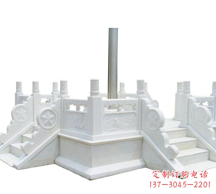 福建汉白玉部队升旗台雕塑