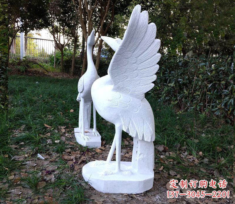 福建艺术级典雅的丹顶鹤雕塑