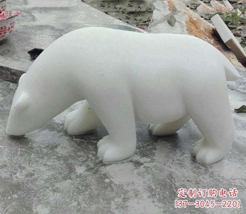 福建汉白玉动物雕塑·北极熊