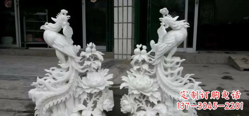 福建中领雕塑汉白玉凤凰雕塑