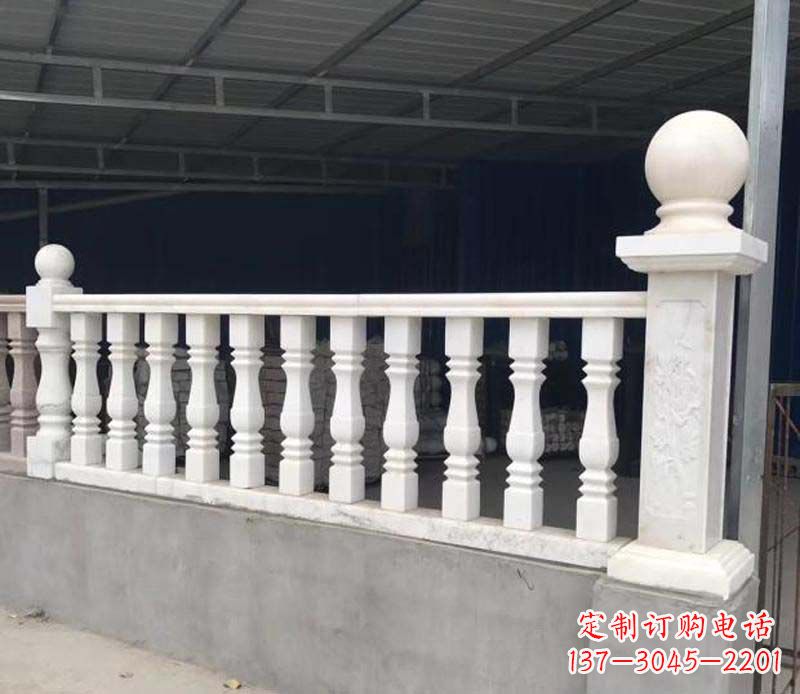 福建中领雕塑,汉白玉栏杆景观雕塑定制