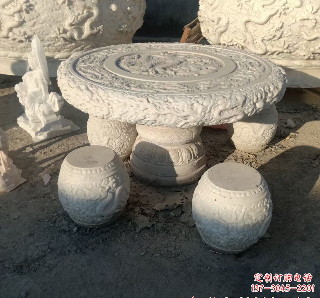 福建中领雕塑推出的汉白玉魔力龙雕塑，以汉白玉…
