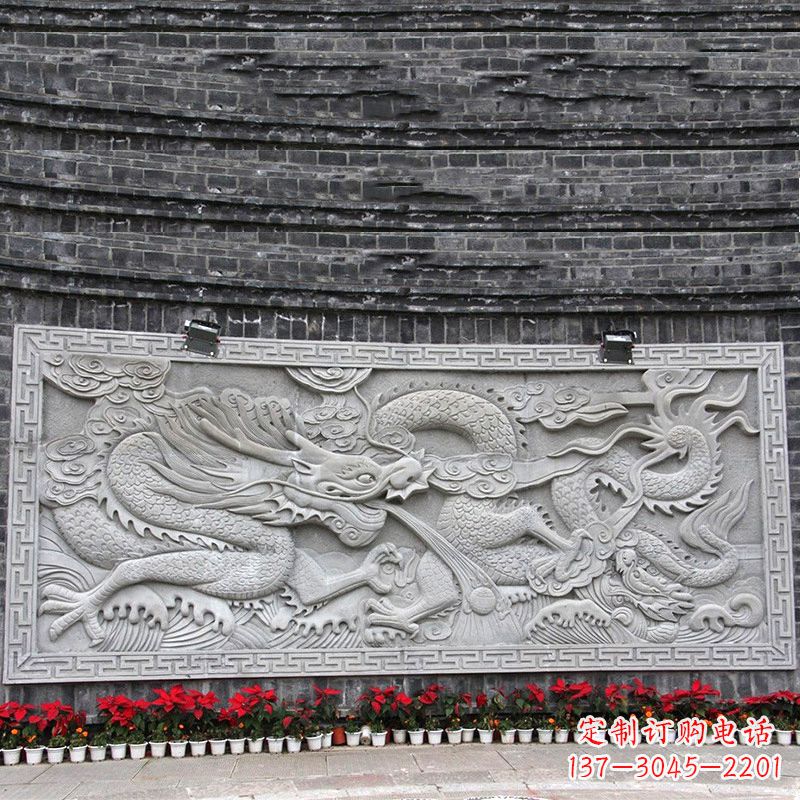 福建汉白玉龙纹浮雕墙,专为您打造贵族感
